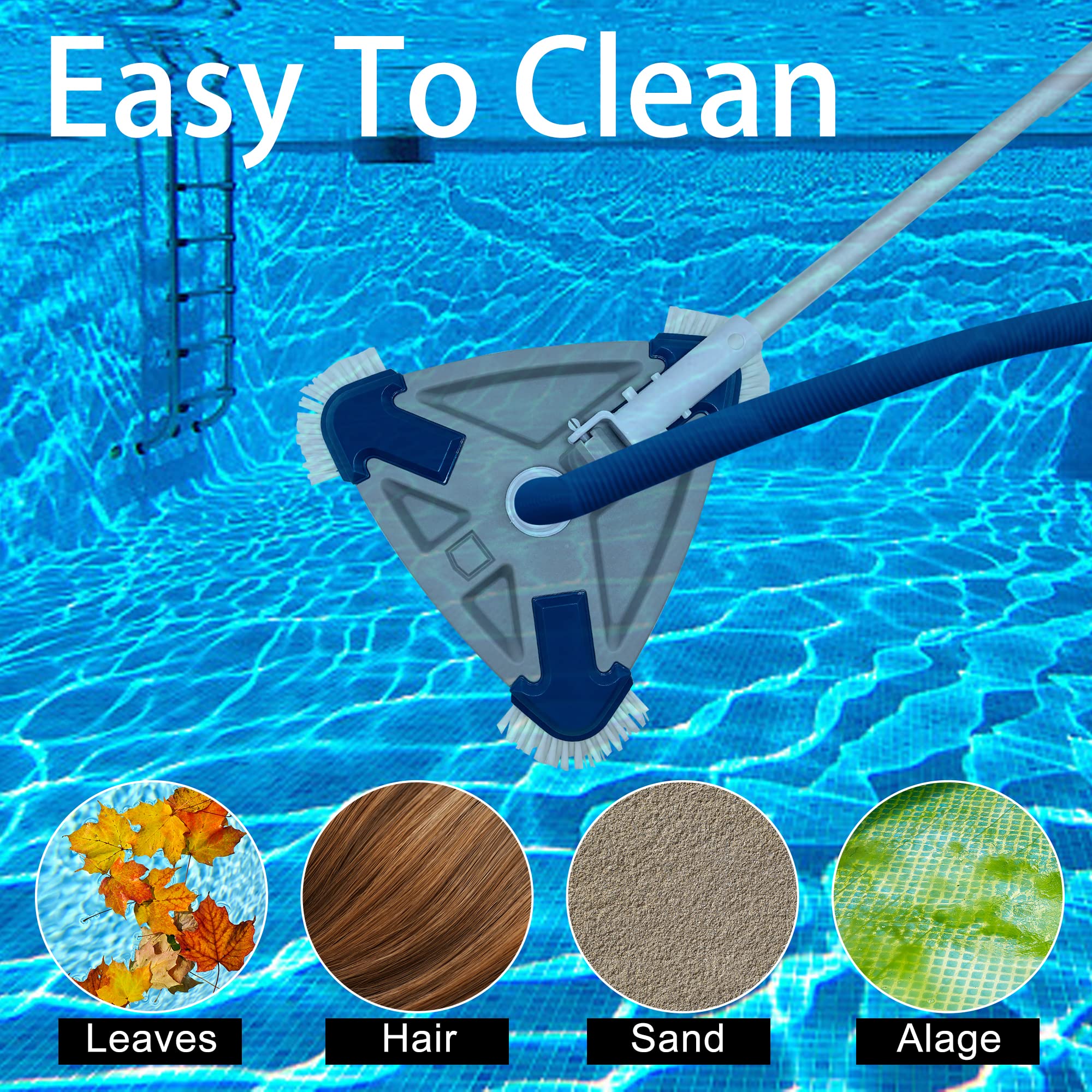 Swimming Pool Cleaning Triangle Manual Brush Suction Machine Accessories