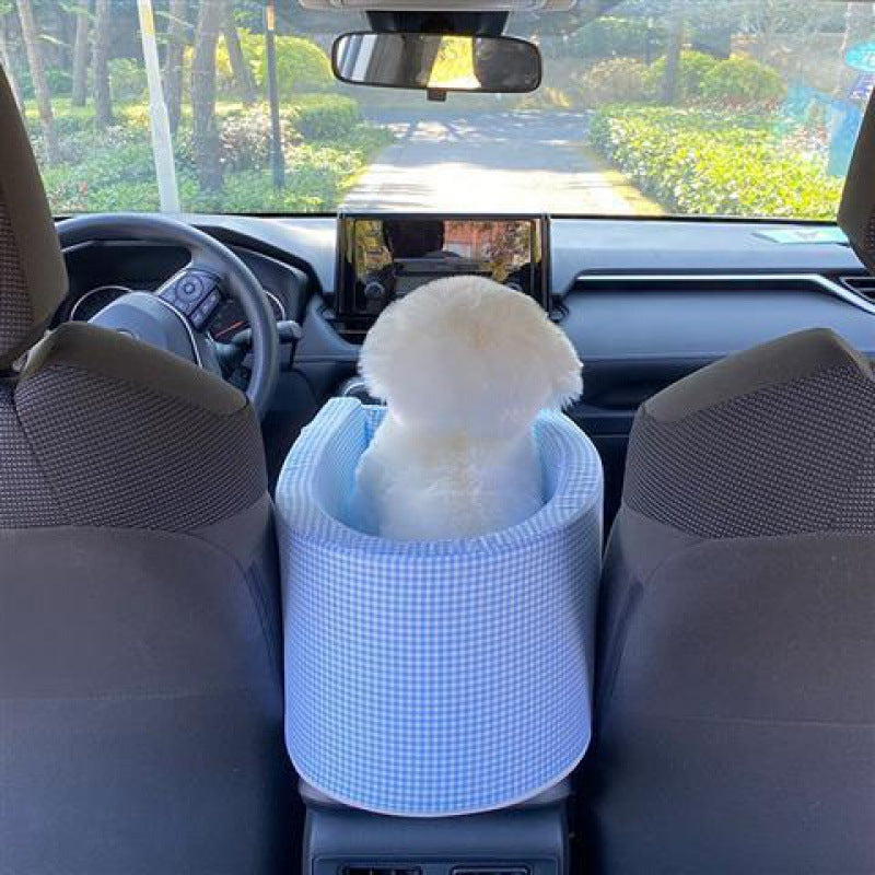 Portable Pet Dog Car Seat Central Control Nonslip Dog Carriers Safe Car Armrest Box Booster Kennel Bed For Small Pets Travel